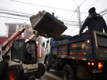 Refuerzan operativos de limpieza en el plan y en los cerros de Valparaíso