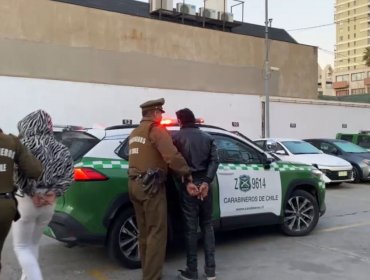 Detienen a pareja que robó especies desde un automóvil en Viña: habían sido detenidos hace días por receptación de vehículo