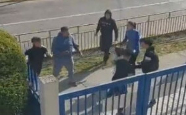 Brutal pelea en las afueras de un colegio de Puente Alto termina con dos atropellados y siete detenidos