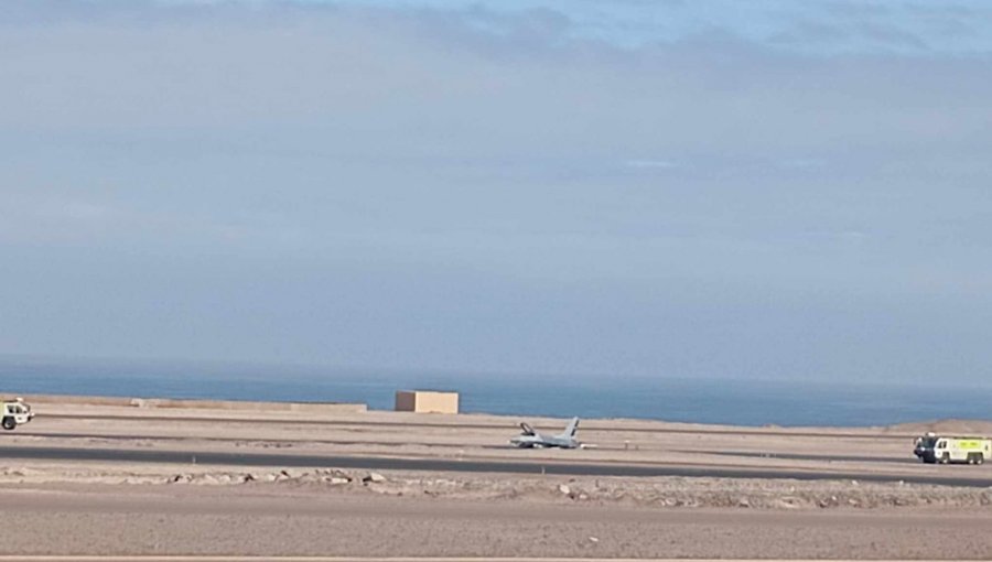 F-16 de la FACh sufre "incidente menor" durante aterrizaje en aeropuerto Diego Aracena de Iquique