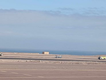 F-16 de la FACh sufre "incidente menor" durante aterrizaje en aeropuerto Diego Aracena de Iquique