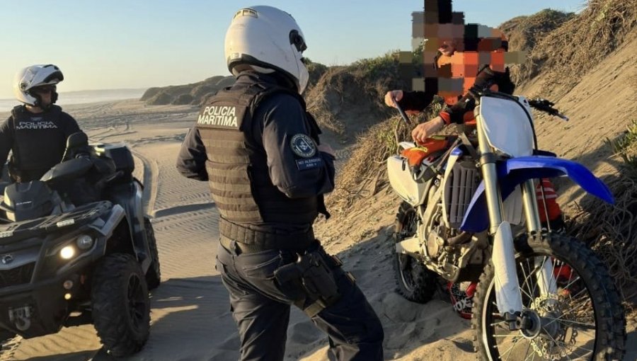 Policía Marítima de Quintero cursó multas a cinco conductores por ingresar con sus vehículos a playas de la zona