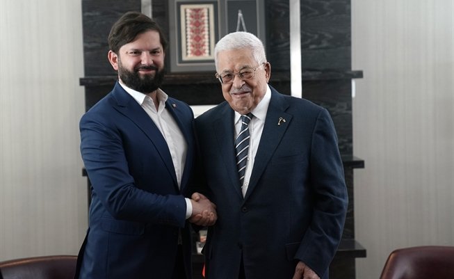 Boric tras reunirse con Abbas reitera "apoyo irrestricto a la existencia y reconocimiento del Estado de Palestina"