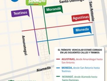 Día Nacional sin Auto: Cierran parte del tránsito vehicular en el centro de Santiago