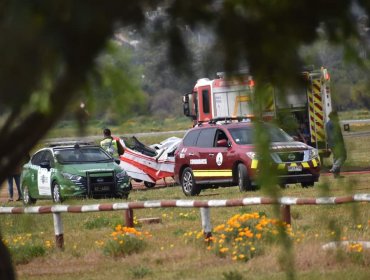 Piloto resultó con lesiones tras la caída de avioneta en el aeródromo de Curacaví