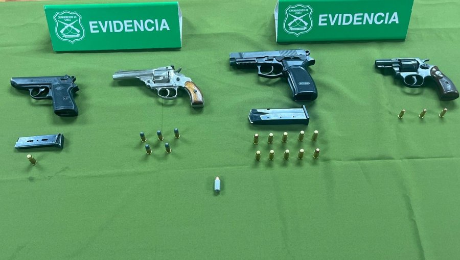 Capturan en Santiago a cuatro miembros de banda peruana «Los Trujillos» por homicidio frustrado, extorsión y porte de armas