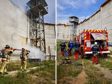 Cárcel de Valparaíso bajo ataque: Gendarmería se puso a prueba en simulacro de atentado con molotovs y disparos a la unidad