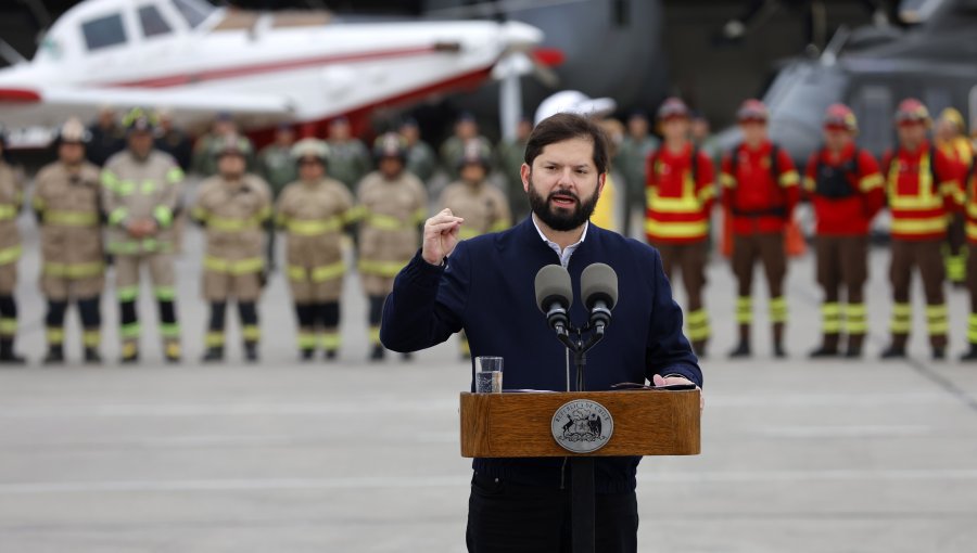 Con inversión de más de $156 mil millones: Presidente Boric presenta plan para control de incendios forestales