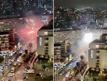 Banderazo con fuegos artificiales de hinchas de Colo-Colo ocasionó serios daños en Viña