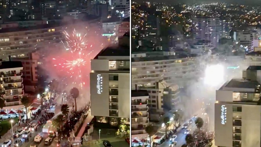 Banderazo con fuegos artificiales de hinchas de Colo-Colo ocasionó serios daños en Viña