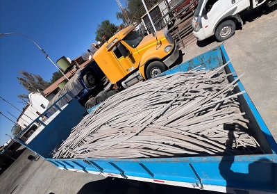 Capturan a 8 bolivianos en un camión con 6.000 kilos de cable de aluminio robado en Antofagasta