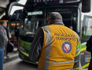 Fiscalizan los servicios de buses interurbanos en el Rodoviario de Viña del Mar ante fin de semana largo