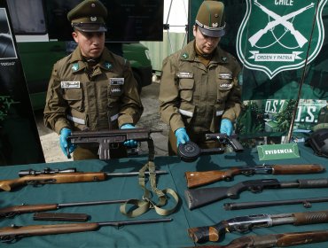 Carabineros ha incautado 2.740 armas de fuego en lo que va de año