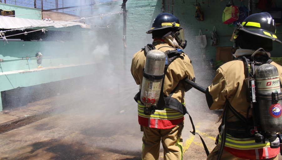 Simulacro de incendio en cárcel de Los Andes movilizó a gendarmes y equipos de emergencia