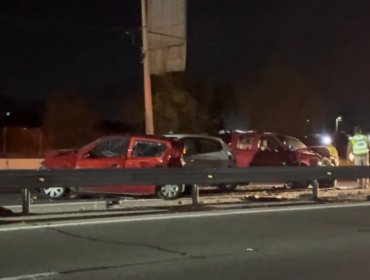 Conductor en estado de ebriedad provoca triple colisión en la ruta 68 de Pudahuel: dos niños resultaron heridos, uno en riesgo vital