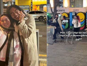 Christell sorprende a asiáticos tras cantar ''Dubidubidu'' en las calles de Corea del Sur