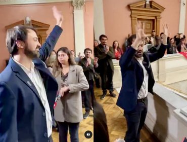 Jorge Sharp presenta su renuncia como Alcalde de Valparaíso y deja el Municipio con adherentes que le gritaban "Senador"