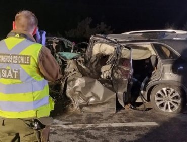 Accidente en Ñuble que dejó a 5 fallecidos: SIAT de Carabineros dice que un auto sobrepasó eje de la calzada