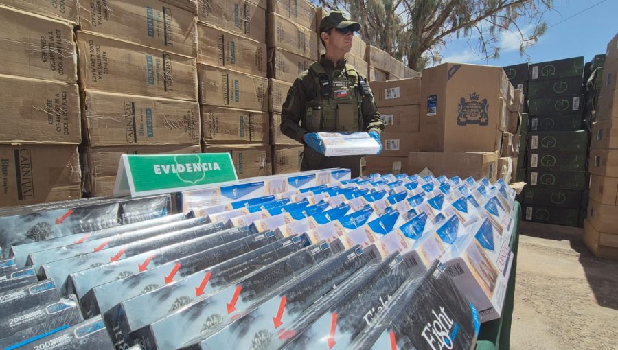 Carabineros intercepta millonario contrabando de cigarrillos y recupera tres camiones robados en San Pedro de Atacama