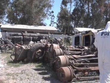 Desarticulan desarmaduría clandestina en San Bernardo: dos detenidos y seis camiones incautados