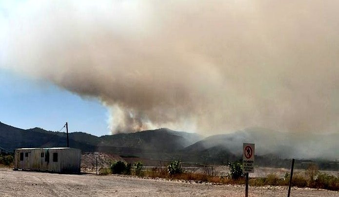 Declaran Alerta Amarilla para la comuna de San Antonio por incendio forestal que ha consumido 25 hectáreas