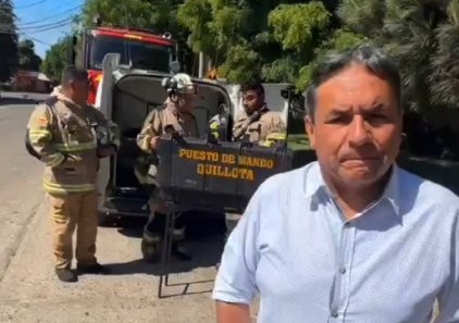 Luis Mella por Alerta Roja en Quillota: “El incendio está controlado y no hay ninguna vivienda perdida ni personas heridas"