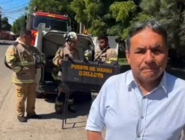 Luis Mella por Alerta Roja en Quillota: “El incendio está controlado y no hay ninguna vivienda perdida ni personas heridas"