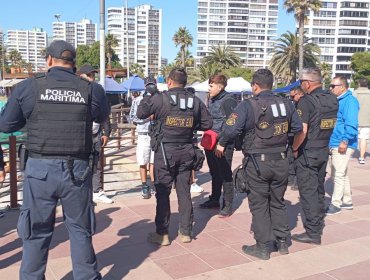 Intensifican operativos para combatir el comercio ambulante en la previa a las fiestas de fin de año en Viña del Mar