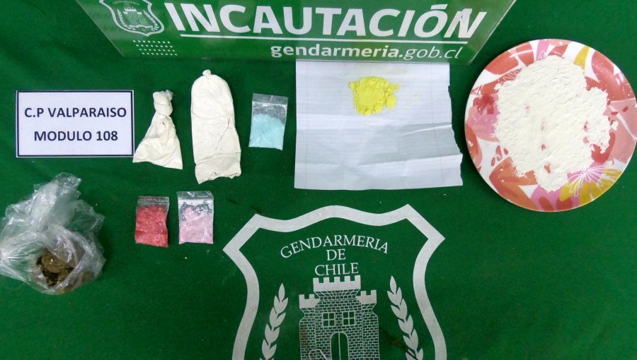 Incautan diversos tipos de drogas en allanamientos y rondas en la cárcel de Valparaíso