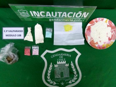 Incautan diversos tipos de drogas en allanamientos y rondas en la cárcel de Valparaíso