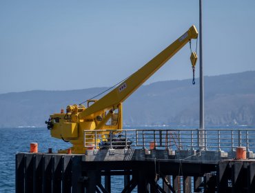 Caleta Quintay de Casablanca inaugura nueva grúa hidráulica que otroga mayor seguridad a las faenas de desembarque