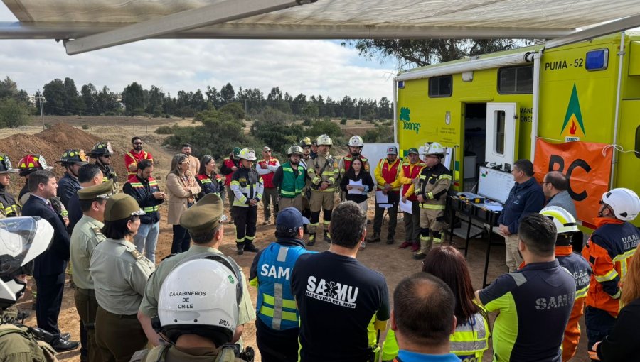 Realizan simulacro en Quilpué para fortalecer las capacidades de respuesta frente a emergencias como incendios forestales