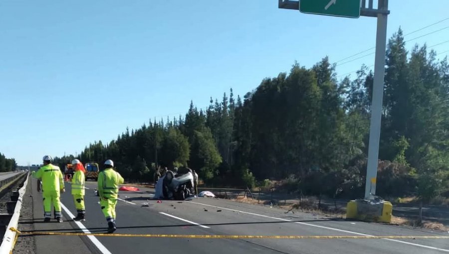 Fatal accidente en la ruta 5 sur a la altura de Cabrero: Mueren 5 personas incluido un menor