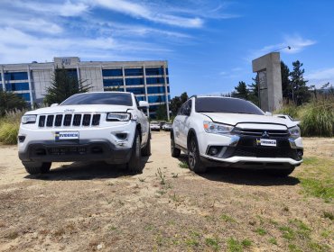 PDI recupera dos automóviles robados en Valparaíso: vehículos fueron clonados y utilizados para cometer otros ilícitos