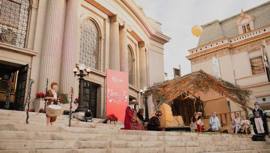 Viña iniciará actividades navideñas con Pesebre Humano en frontis del Teatro Municipal