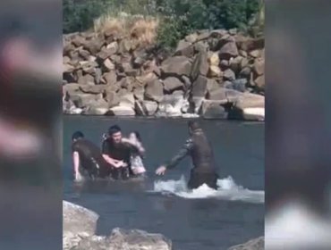 Carabineros salvó a niña de 12 años quien fue arrastrada por el río Cautín en Temuco