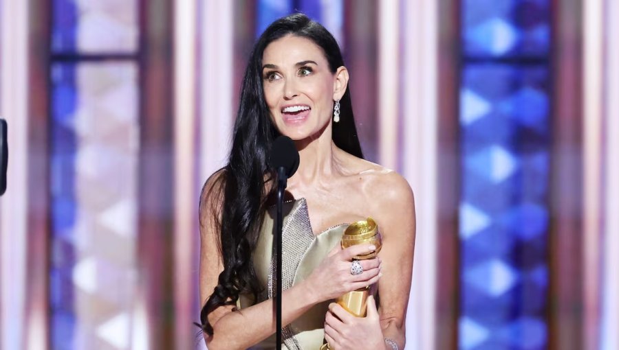 El potente discurso de Demi Moore al triunfar en los Globos de Oro por su papel en 'The Substance'