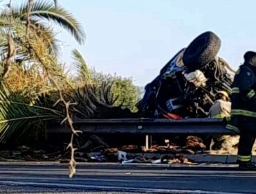 Tres lesionados de gravedad deja accidente vehicular en ruta 5 Norte de La Calera: tránsito estuvo suspendido largas horas