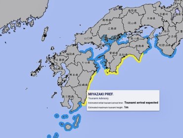 Alerta de tsunami en Japón tras fuerte sismo en Hyuga: SHOA descartó amenaza en Chile