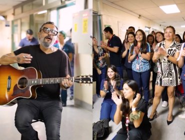 Cantante de Lucybell brindó íntimo concierto a funcionarios de la Posta Central por cuidados hacia su hija: "Ustedes hacen magia"