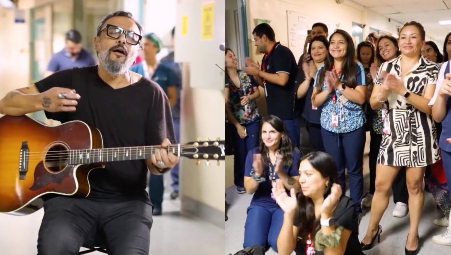 Cantante de Lucybell brindó íntimo concierto a funcionarios de la Posta Central por cuidados hacia su hija: "Ustedes hacen magia"