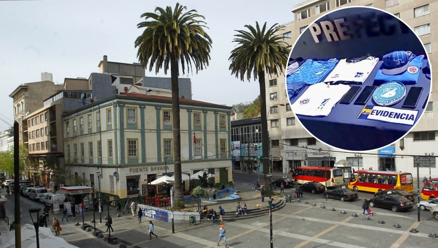 Capturan a barristas colombianos que sembraban el terror en plaza Aníbal Pinto de Valparaíso: se tomaron el lugar para traficar