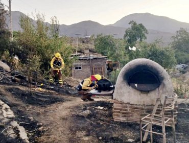 Incendio forestal que deja un muerto y siete casas destruidas en San Esteban se originó en la preparación de un pastel de choclo