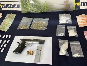 Pareja fue detenida por mantener dos puntos de venta de drogas en población de Quillota