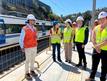 60% de avance presentan las obras de construcción de la futura estación Valencia en Quilpué del Tren Limache-Puerto