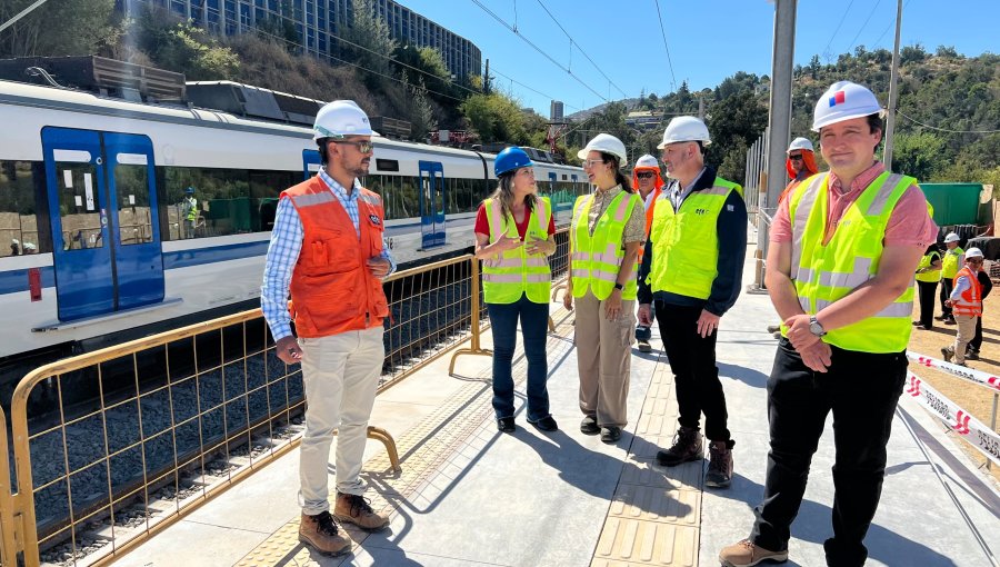 60% de avance presentan las obras de construcción de la futura estación Valencia en Quilpué del Tren Limache-Puerto