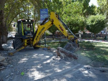 Dan inicio a trabajos para remodelar la histórica plaza Forestal de Viña del Mar