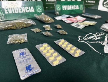 Detienen a hombre que vendía drogas en el sector Los Pinos de Quilpué: se incautó clonazepam y marihuana