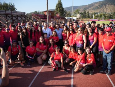 Limache inaugura en su estadio municipal nueva pista atlética que cuenta con estándares internacionales