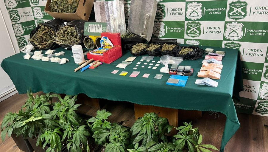 Abuela y nieto fueron detenidos por tráfico de drogas en San Antonio: Carabineros incautaron marihuana, cocaína y ketamina